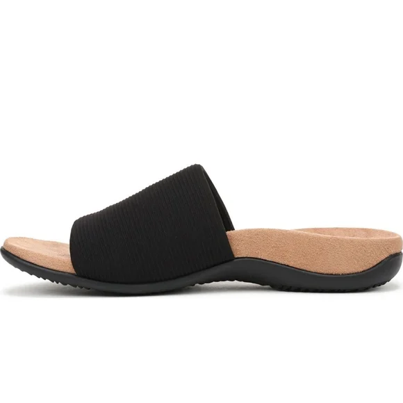 Vionic Newest Black Slide Comfy Sandals Arch Support Flats - Picture 9 of 16